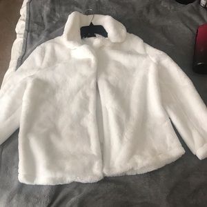 Furry White Melissa Paige Jacket